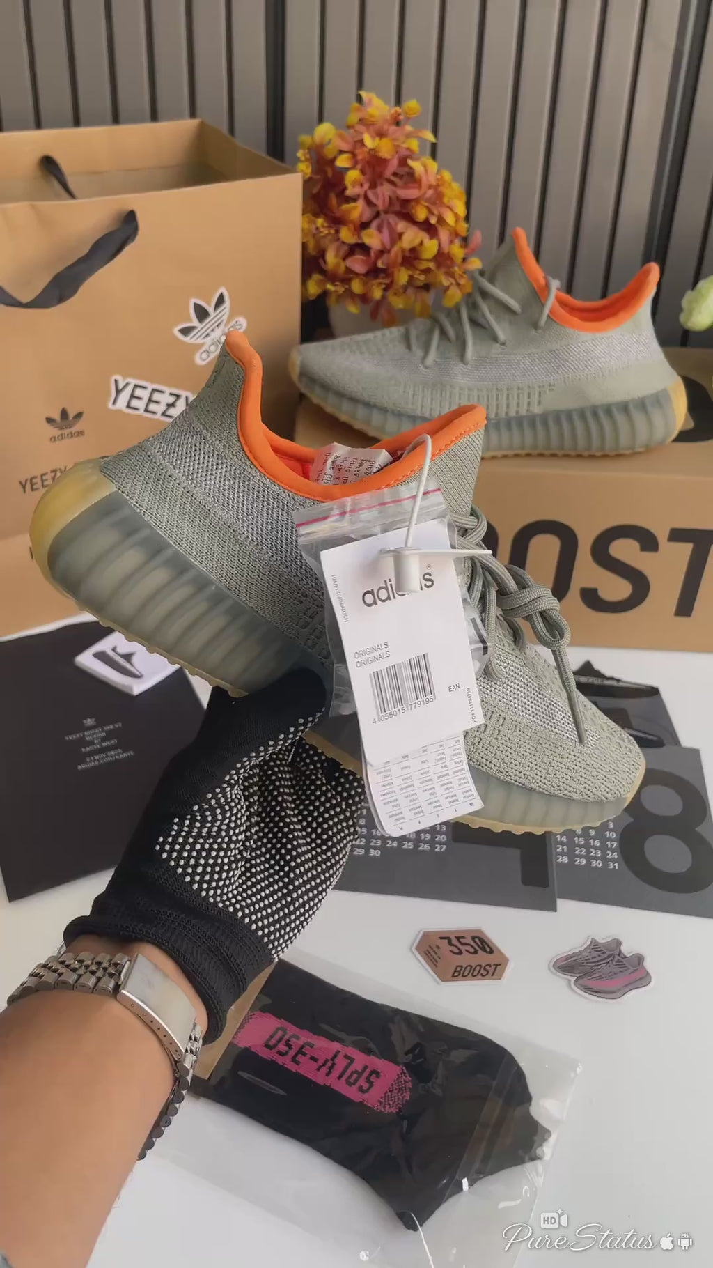 Yeezy 350 V2 Desert Sage Reflective