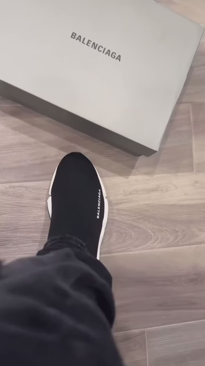 Balenciag_a Speed Trainer Black White