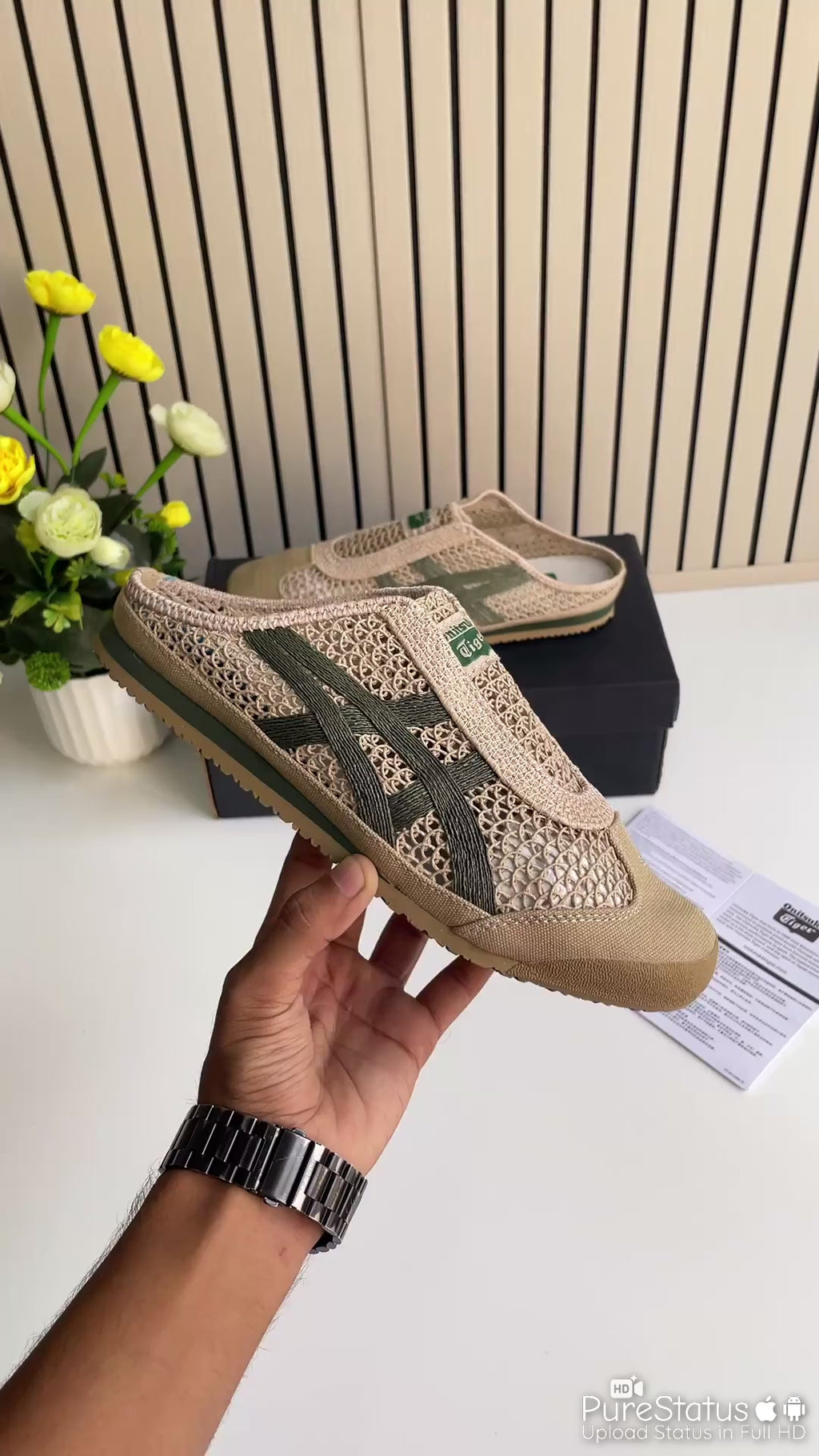 Onitsuk_a Tiger Mexico 66 Sabot Beige Green