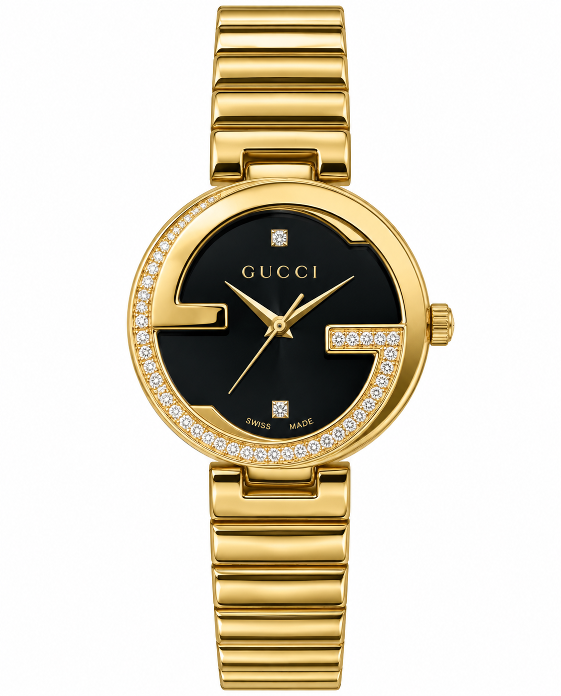 Gucc_i Interlocking G Gold Black