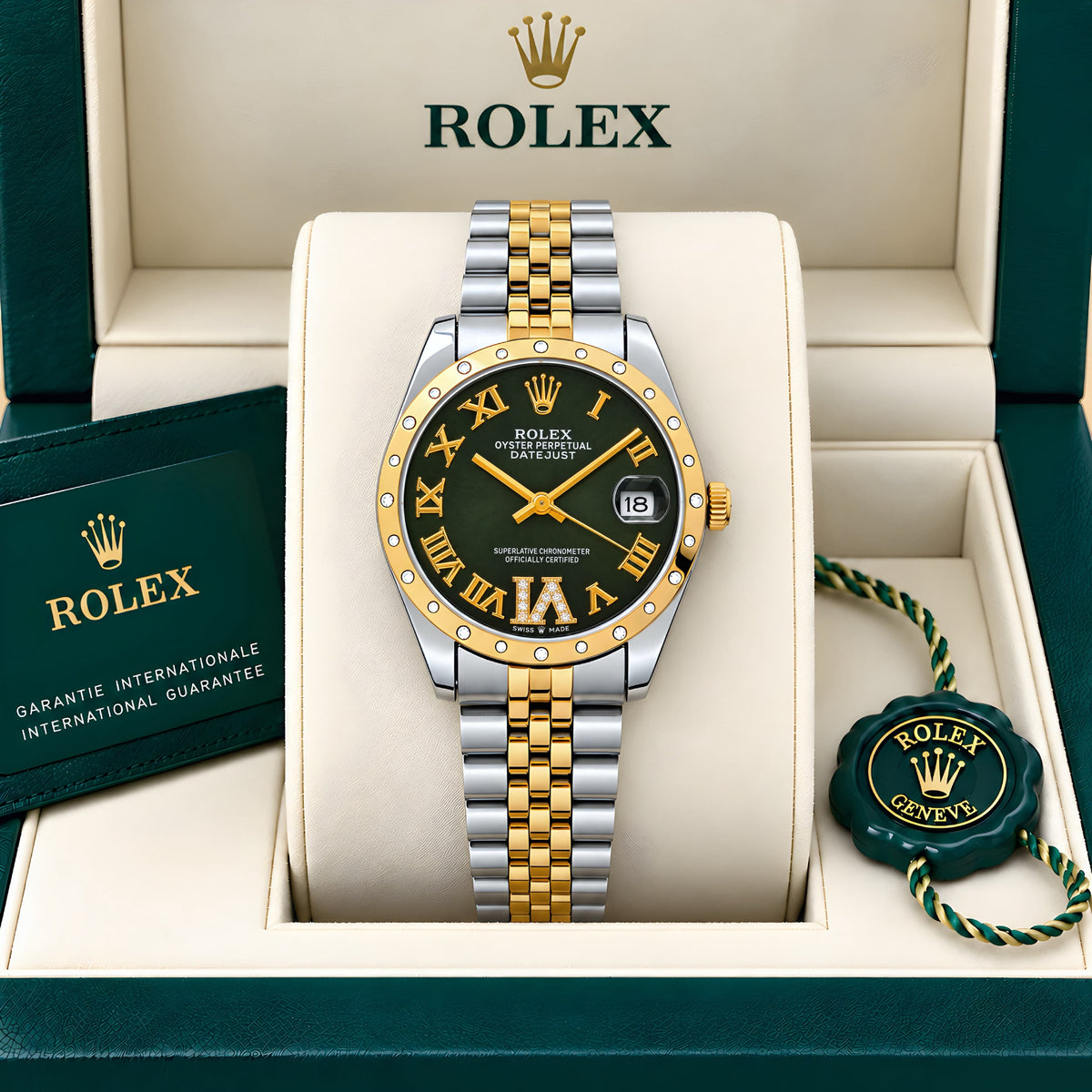 Role_x Datejust 31 2Ton Green Roman