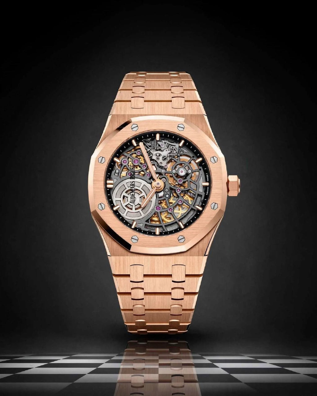 Audemar_s Piguet Royal Oak Jumbo Extra-Thin Openworked Copper Black