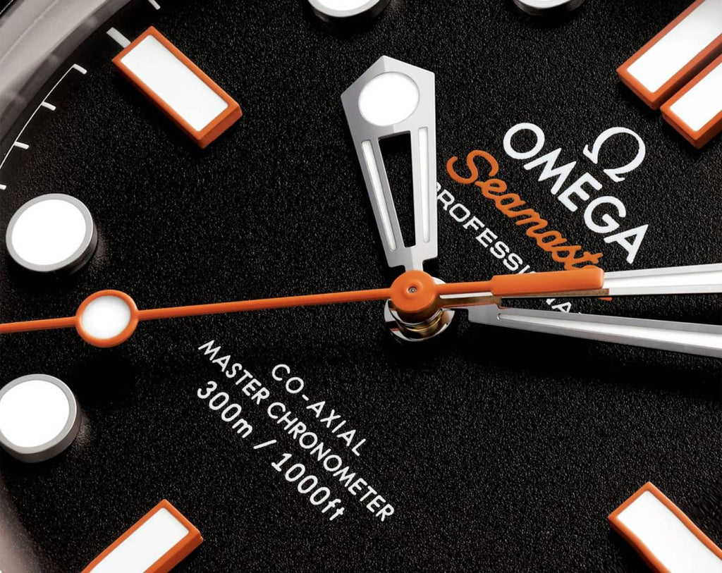 Omeg_a Seamaster Diver 300 Automatic Silver Black Orange Niddle