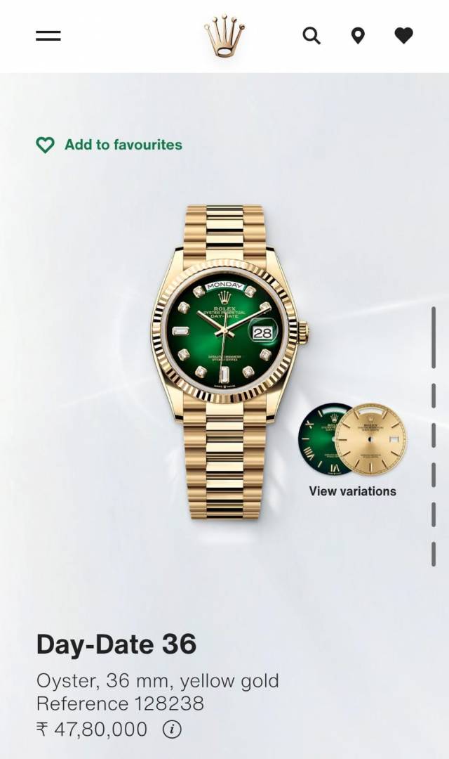Role_x Oyster Perpetual Day Date Diamond Gold-Green 40 Battery