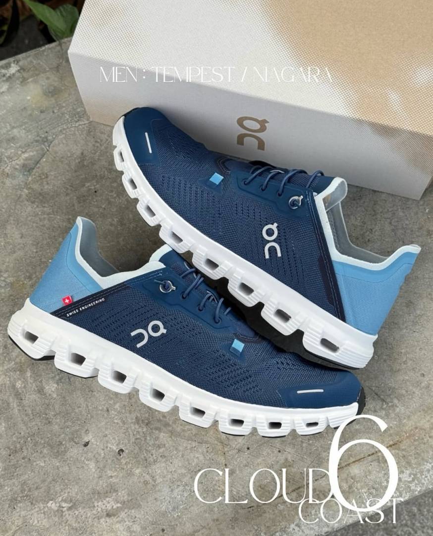 On Cloud 6 Coast Tempest Niagara Blue