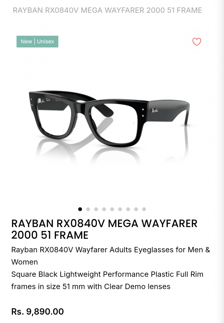 RB 0840 MATT BLACK MEGA WAYFARER
