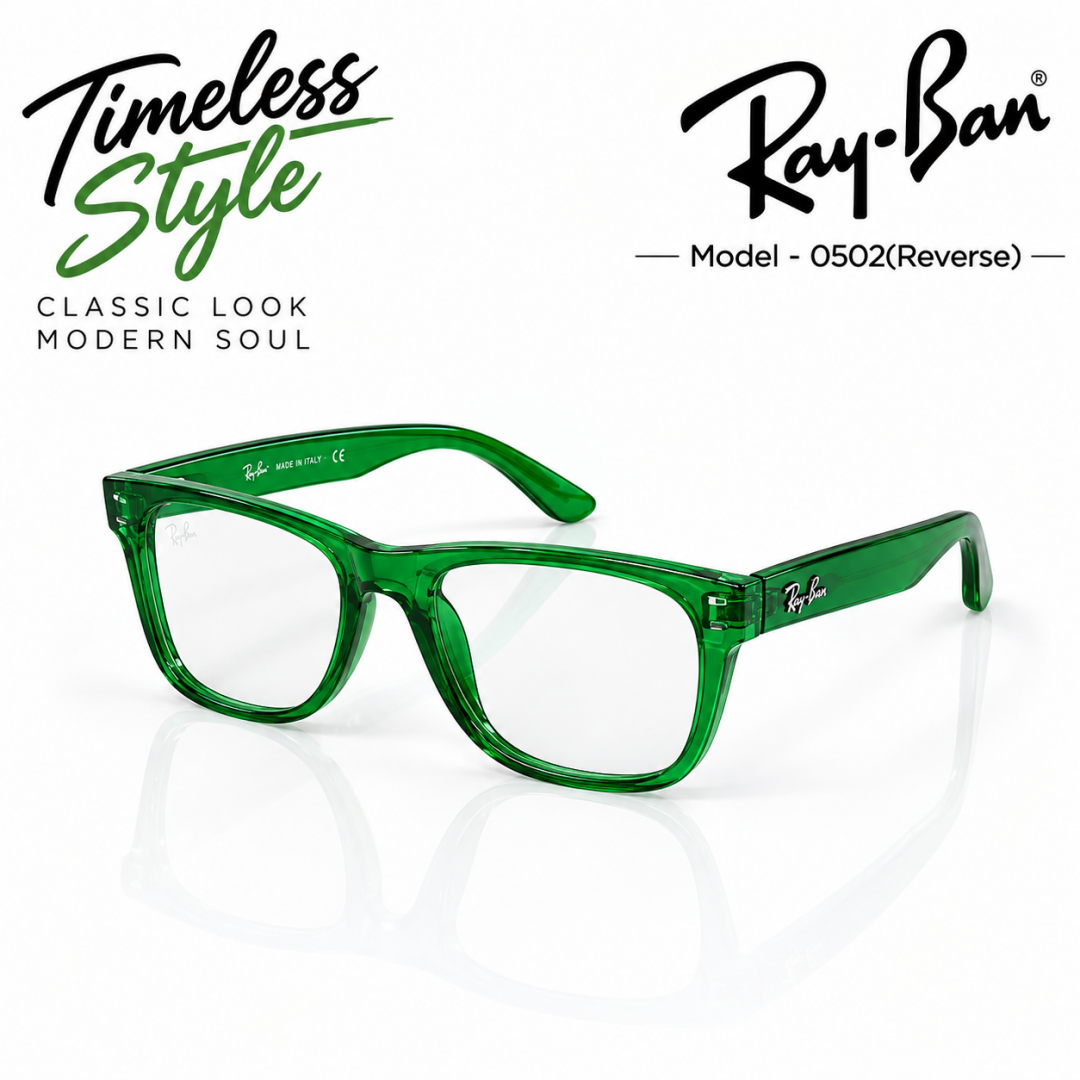 RAYBA_N 0502 REVERSE NEWLY LAUNCHED GREEN EXCLUSIVE DESIGNER SHOWROOM SUPERHIT MODEL