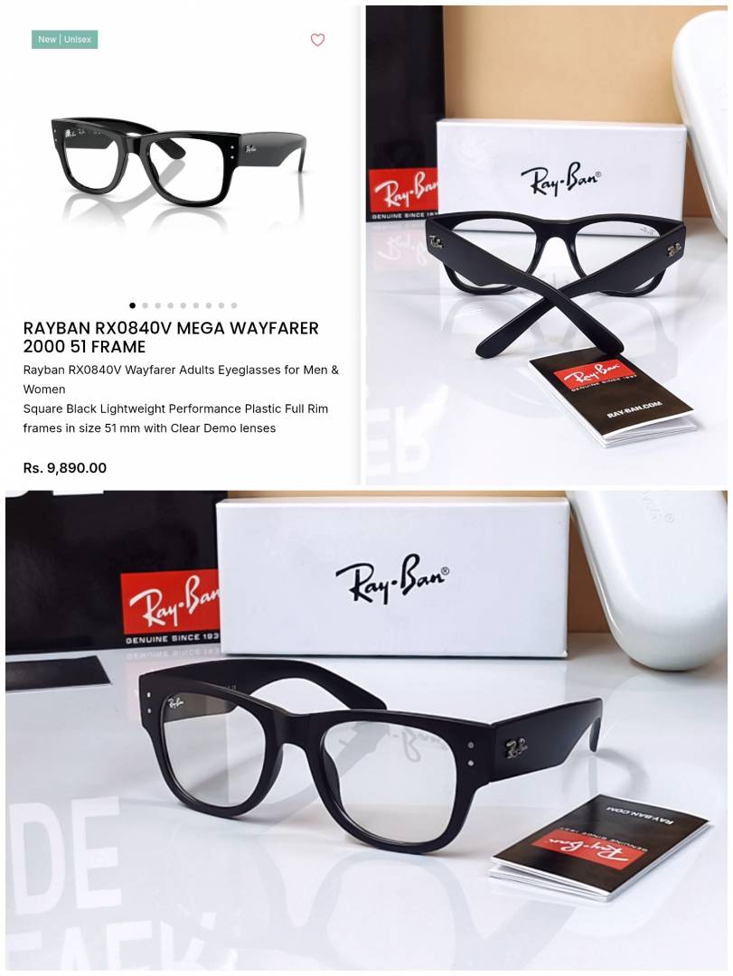 RB 0840 MATT BLACK MEGA WAYFARER