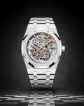 Audemar_s Piguet Royal Oak Jumbo Extra-Thin Openworked Silver -White