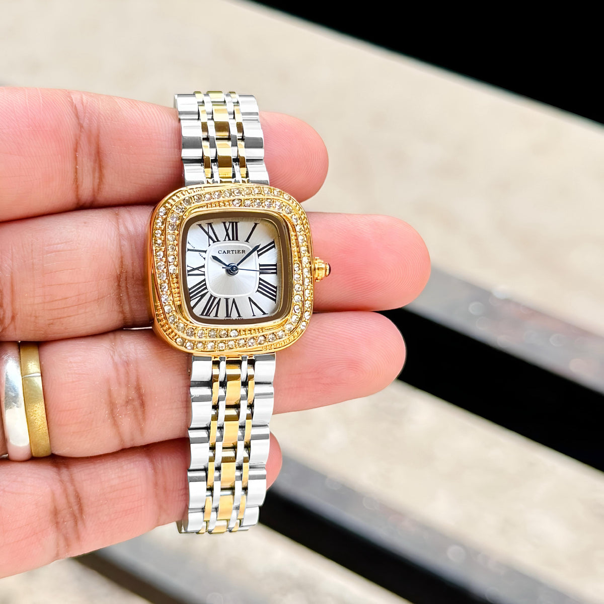 Cartier WOMEN'S WATCH Silver Gold