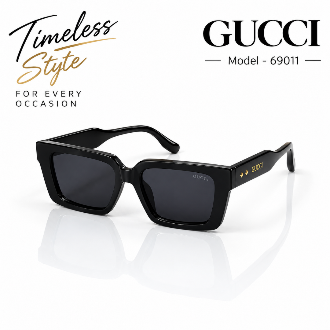 GUCC_I 69011 GLOSSY BLACK EXCLUSIVE DESIGNER TOP MOST SELLING SHOWROOM UNISEX MODEL