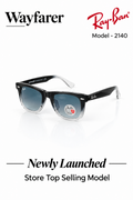 RAYBA_N 2140 WAYFARER BLACK WHITE LIMITED EDITION STORE MODEL