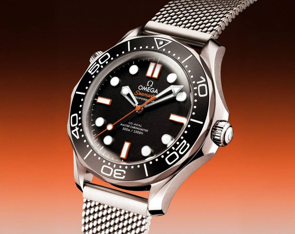Omeg_a Seamaster Diver 300 Automatic Silver Black Orange Niddle