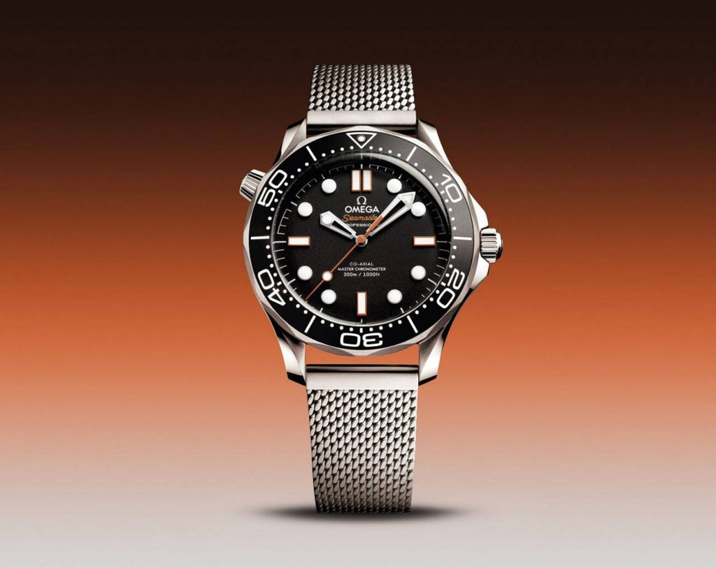 Omeg_a Seamaster Diver 300 Automatic Silver Black Orange Niddle