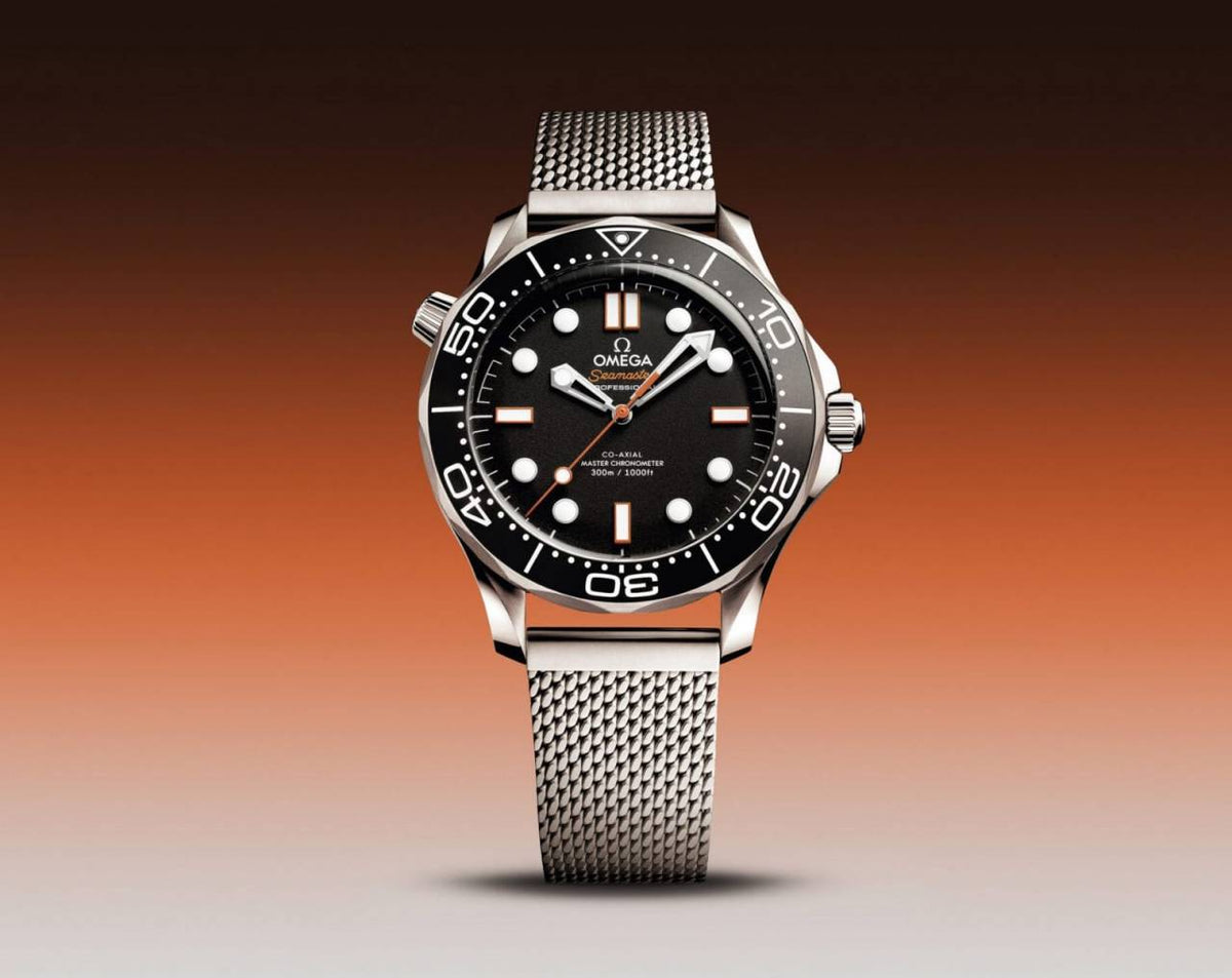 Omeg_a Seamaster Diver 300 Automatic Silver Black Orange Niddle
