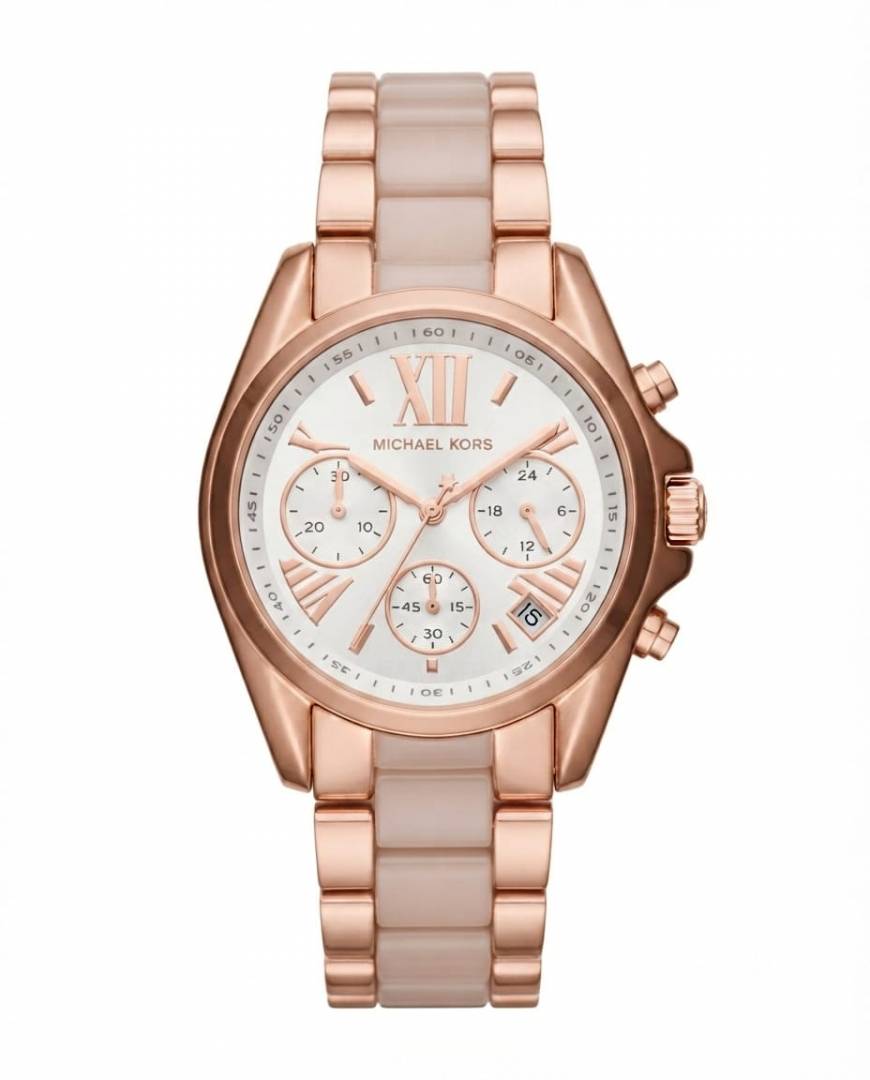 MK Bradshaw Two Tone Rose Gold White Dial
