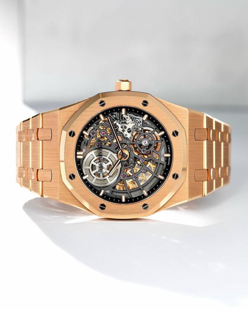 Audemar_s Piguet Royal Oak Jumbo Extra-Thin Openworked Copper Black