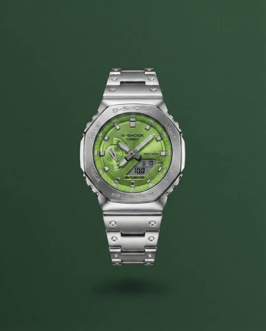 Casi_o G-shock GM2100 Silver Green