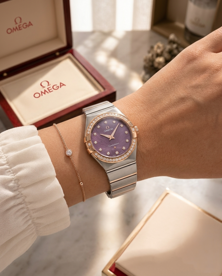 Omeg_a Constellation Quartz Luxury Watch