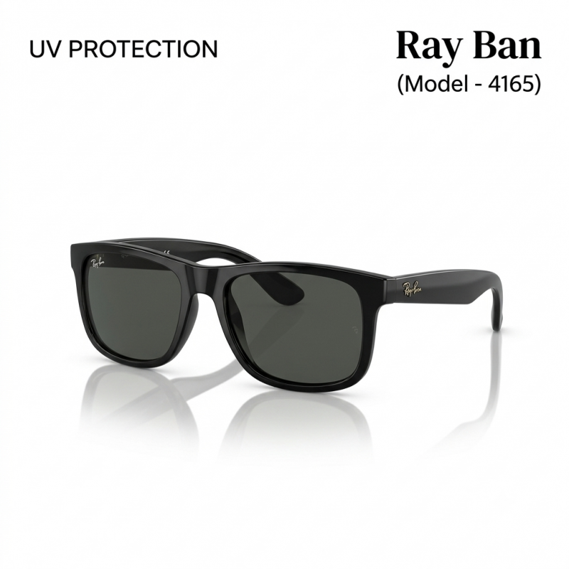 RB 4165 GLOSSY FULL BLACK UV PROTECTION UNISEX MODEL