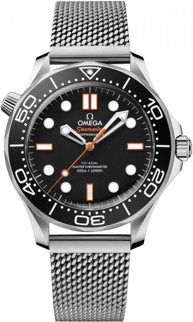 Omeg_a Seamaster Diver 300 Automatic Silver Black Orange Niddle
