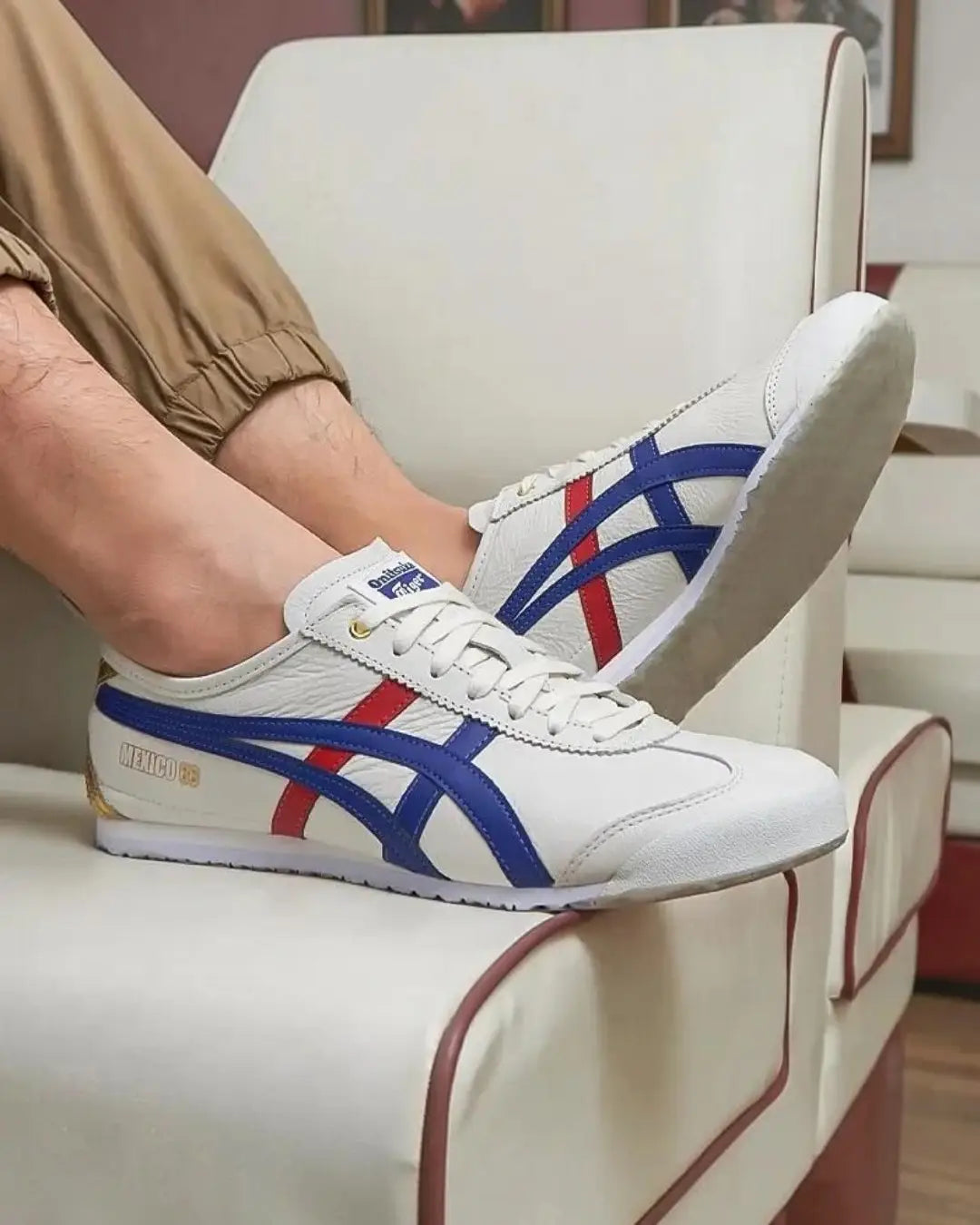 Onitsuk_a Tiger Mexico 66 White Blue Red Gold